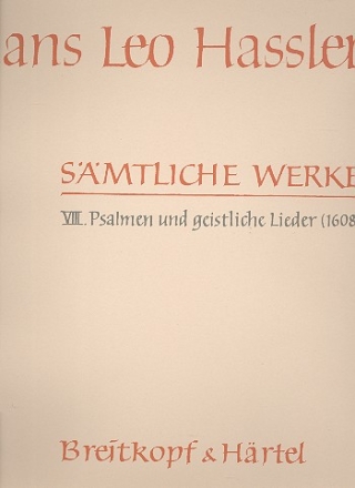 Smtliche Werke Band 8 Psalmen und geistliche Lieder Partitur,  gebunden