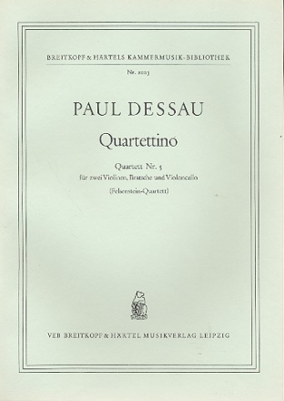 Quartettino fr 2 Violinen, Viola und Violoncello Stimmen