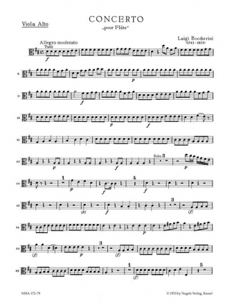 Konzert D-Dur fr Flte und Streicher Viola