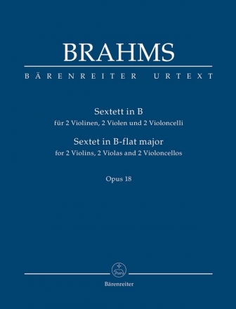Sextett B-Dur op.18  fr 2 Violinen, 2 Violen und 2 Violoncelli Studienpartitur