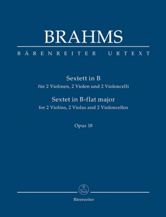 Sextett B-Dur op.18  fr 2 Violinen, 2 Violen und 2 Violoncelli Studienpartitur
