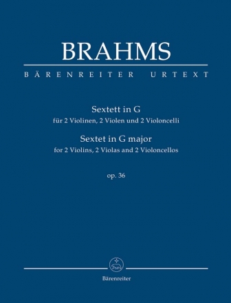 Sextett G-Dur op.36 fr 2 Violinen, 2 Violen und 2 Violoncelli Studienpartitur