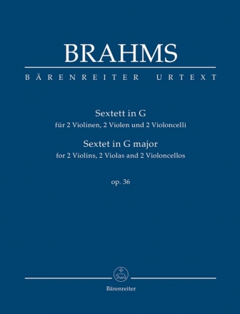 Sextett G-Dur op.36  fr 2 Violinen, 2 Violen und 2 Violoncelli Studienpartitur