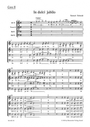 In dulci jubilo Motette Chorpartitur GemCh-SATB2