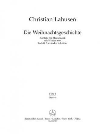 Die Weihnachtsgeschichte fr gem Chor und Instrumente Flte 1 (Sopranblockflte)