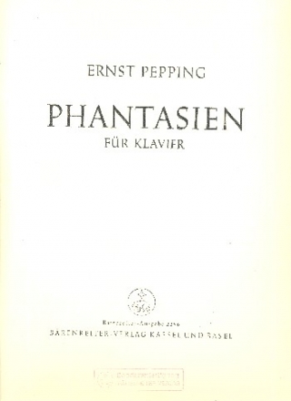 Fantasien fr Klavier Archivkopie