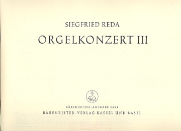 Konzert Nr.3 fr Orgel Archivkopie