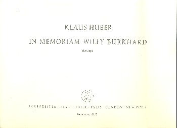 In memoriam Willy Burkhard fr Orgel Archivkopie