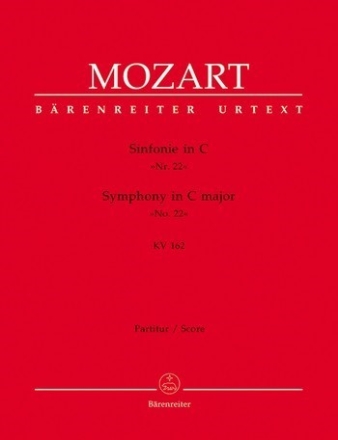 Sinfonie - KV 162 Partitur, Urtextausgabe Orch