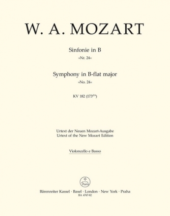 Sinfonie - KV 182(166c) Stimme(n), Urtextausgabe Vc/KB