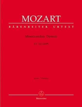 Misericordias Domini KV222 (205a) fr gem Chor, Streicher und Bc Partitur
