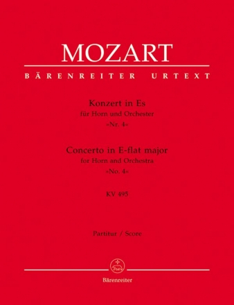 Konzert Es-Dur Nr.4 KV495 fr Horn und Orchester Partitur