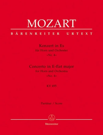 Konzert Es-Dur Nr.4 KV495 fr Horn und Orchester Partitur
