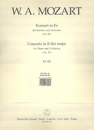 Konzert Es-dur KV482 fr Klavier und Orchester Harmoniestimmen
