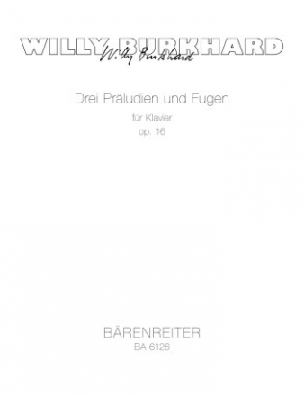 Drei Prludien und Fugen - Spielpartitur(en) Klav