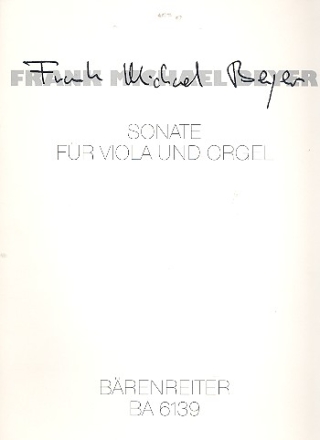 Sonate fr Viola und Orgel