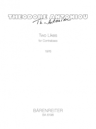 Two Likes for Contrabass Zwei Solo-Stcke Spielpartitur(en) KB