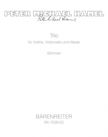 Trio in drei Stzen Klaviertrio Stimmensatz V/Vc/Klav