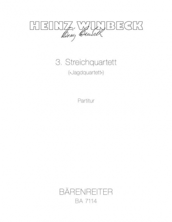 Streichquartett - Partitur StrQuar