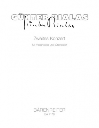 Zweites Konzert fr Violoncello und Orchester Partitur