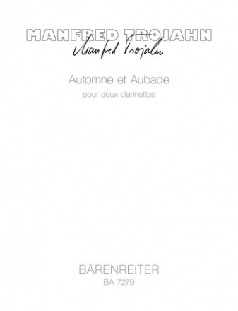 Automne et Aubade pour deux clarinettes - Spielpartitur(en) 2 Klar