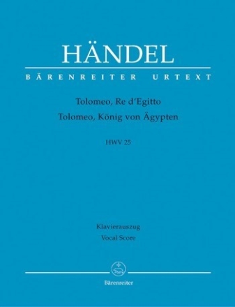Tolomeo re d'Egitto HWV25  Klavierauszug (dt/it)