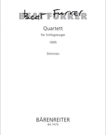 Quartett fr 4 Schlagzeuger Partitur