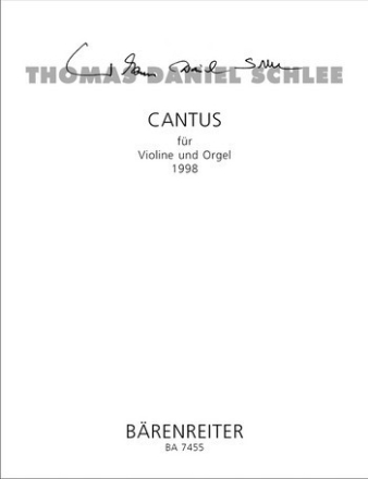 Cantus - Partitur, Stimme(n) V/ Org