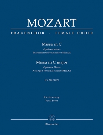 Messe C-Dur KV220 (KV196b) fr Soli, Frauenchor und Orchester Klavierauszug