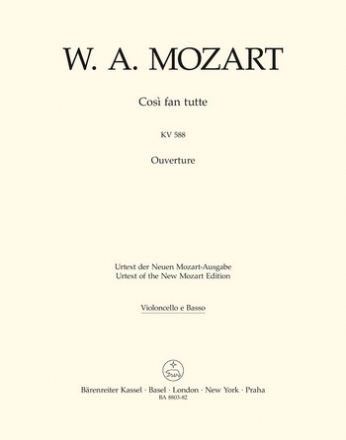 Ouvertre zu Cosi fan tutte KV588 fr Orchester Violoncello/Kontrabass