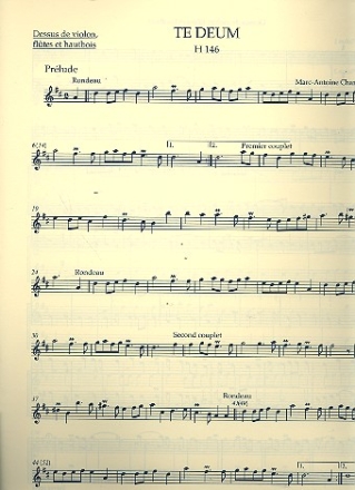 Te Deum H146 fr Soli, Chor und Orchester Violine 1 (Flte, Oboe)