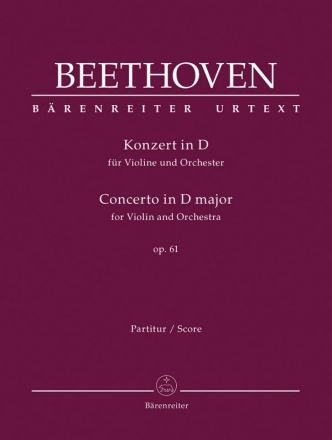 Konzert D-Dur op.61  fr Violine und Orchester Partitur