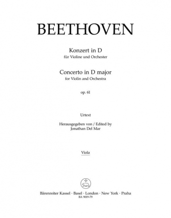 Konzert D-Dur op.61 fr Violine und Orchester Viola
