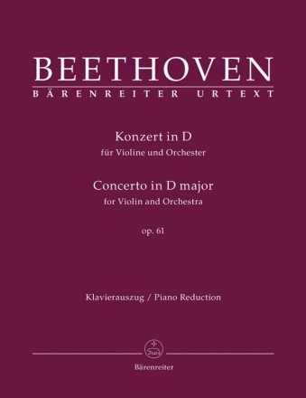 Konzert D-Dur op.61 fr Violine und Orchester fr Violine und Klavier