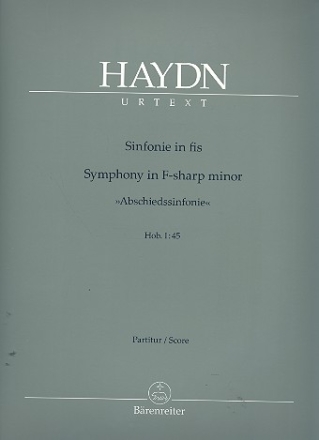 Sinfonie fis-Moll Hob.I:45  fr Orchester Partitur