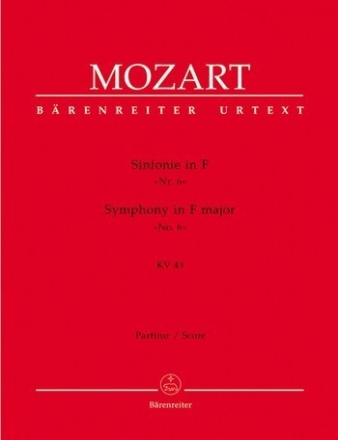 Sinfonie F-Dur KV43 Nr.6 fr Orchester Partitur