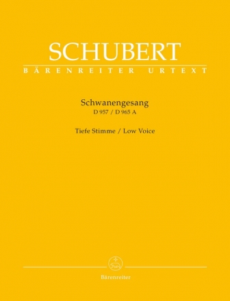 Schwanengesang D957 / D965a fr Gesang (tief) und Klavier praktische Ausgabe
