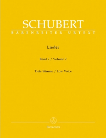 Lieder Band 2 (op.26-79) fr Gesang (tief) und Klavier praktische Ausgabe