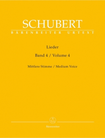 Lieder Band 4  fr Gesang (mittel) und Klavier