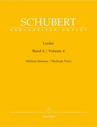 Lieder Band 4  fr Gesang (mittel) und Klavier