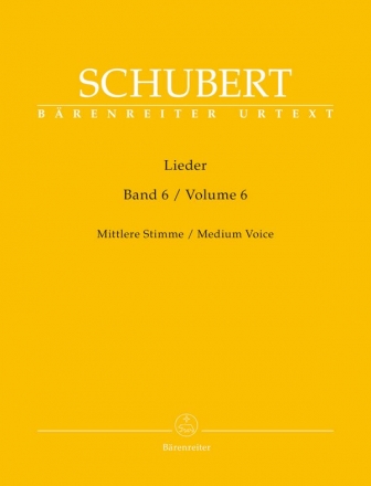 Lieder Band 6 fr Gesang (mittel) und Klavier praktische Ausgabe