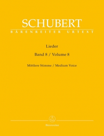 Lieder Band 8 fr Gesang (mittel) und Klavier praktische Ausgabe
