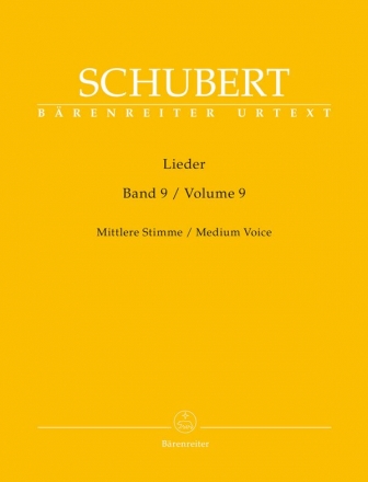 Lieder Band 9 fr Gesang (mittel) und Klavier Partitur,  praktische Ausgabe