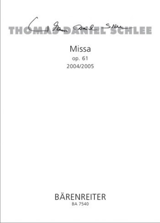 Missa - Partitur BarSolo/GemCh/Orch