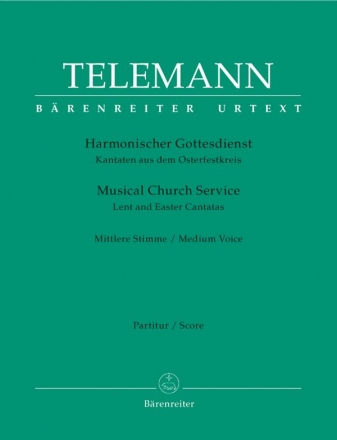 Harmonischer Gottesdienst (Osterfestkreis) fr Gesang (mittel), Melodieinstrument und Bc Partitur und Stimmen