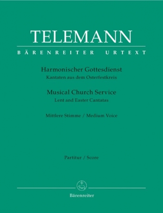 Harmonischer Gottesdienst (Osterfestkreis) fr Gesang (mittel), Melodieinstrument und Bc Partitur und Stimmen