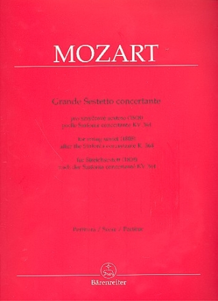 Grande sestetto concertante fr 2 Violinen, 2 Violen und 2 Violoncelli Partitur