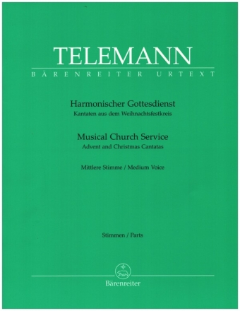 Der harmonische Gottesdienst - Kantaten aus dem Weihnachtsfestkreis fr mittlere Stimme und Bc Stimmen
