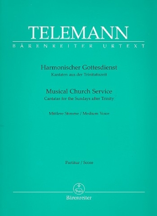 Harmonischer Gottesdienst fr Gesang, Melodieinstrument und Bc Partitur