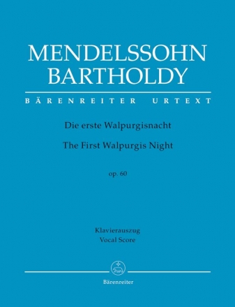 Die erste Walpurgisnacht op.60 für Soli, gem Chor und Orchester Klavierauszug (dt/en)